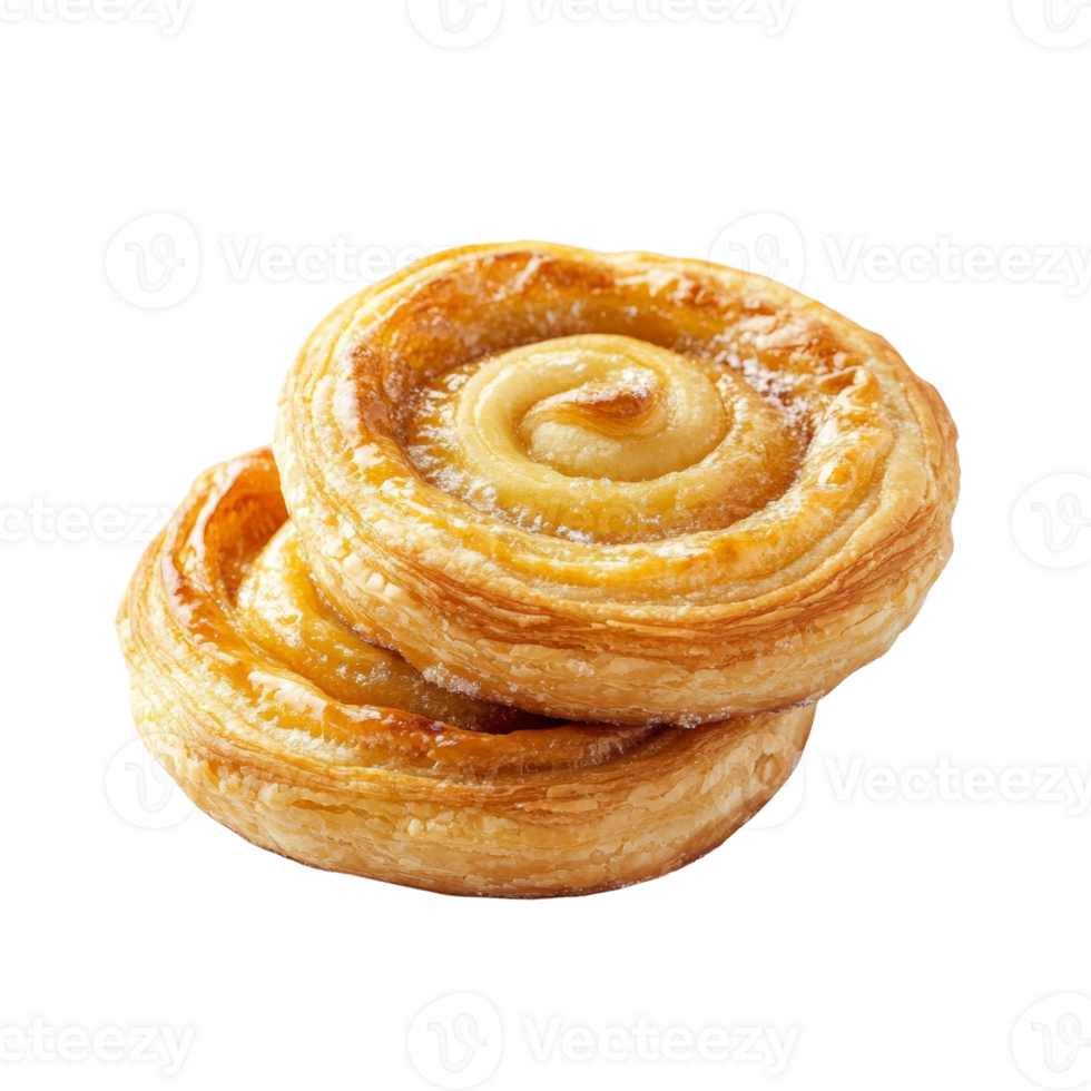 Two Golden Brown Sweet Pastries Swirled Delightfully png