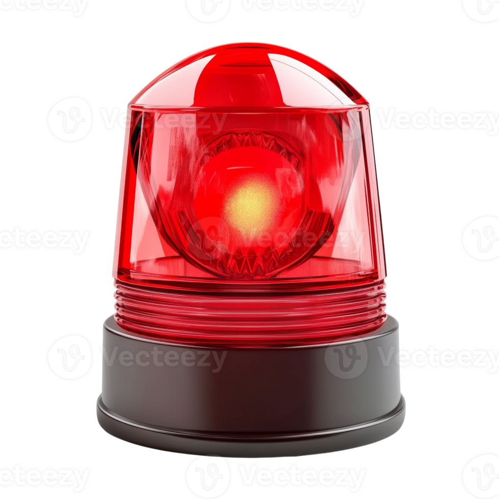 A Red Emergency Beacon Light Is Illuminated png
