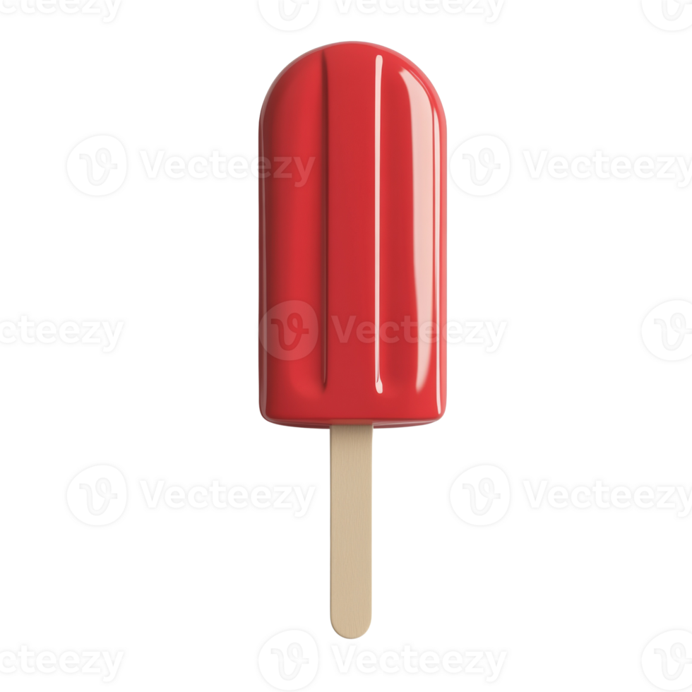 A Red Popsicle On A Wooden Stick png