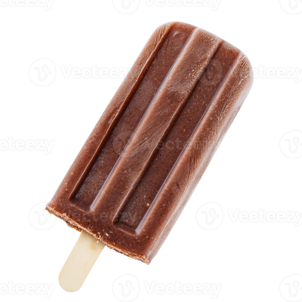 Chocolate Ice Pop On A Wooden Stick png