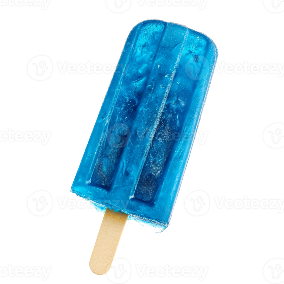A Blue Ice Pop On A Wooden Stick png