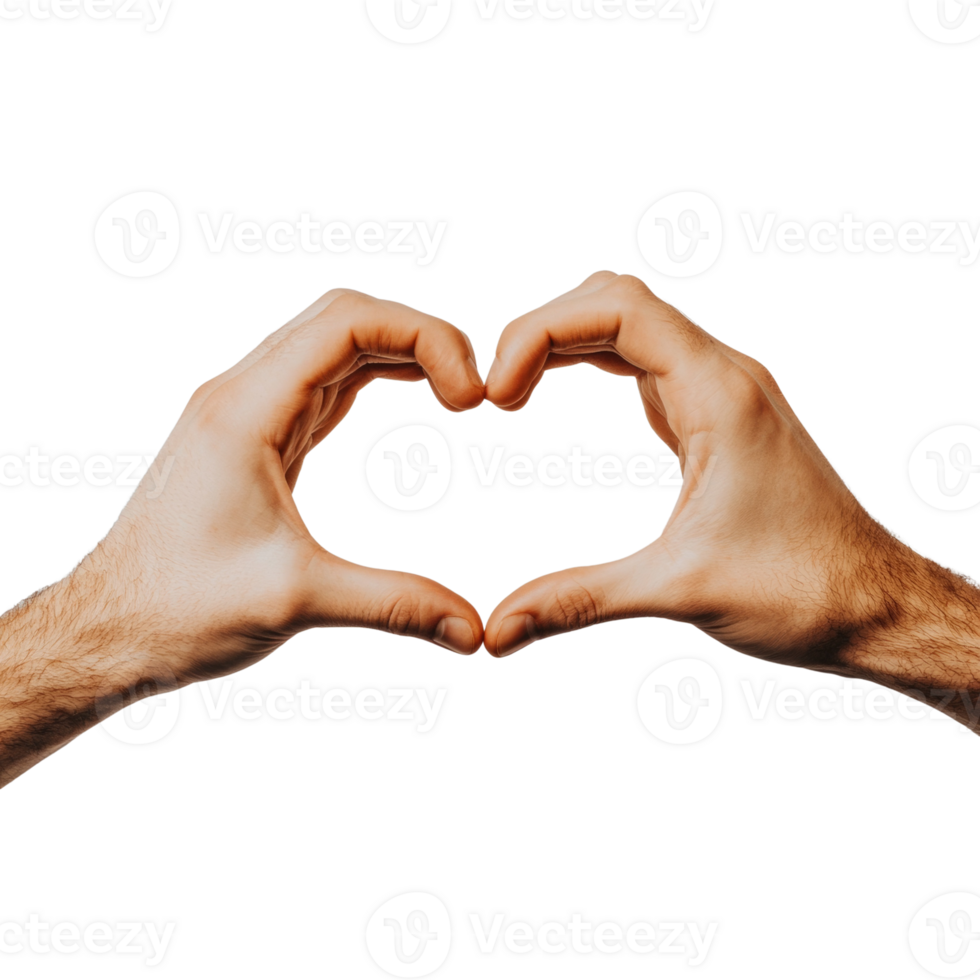 Two hands forming a heart shape against a black background png