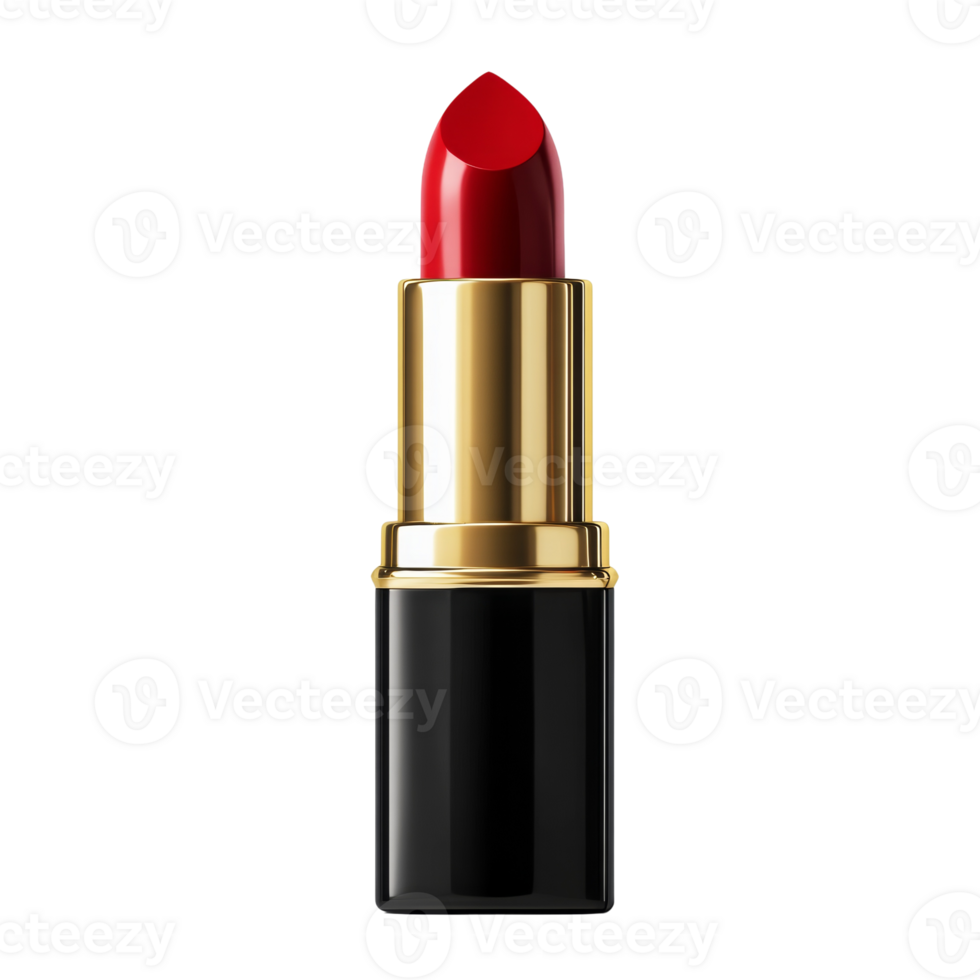 Red Lipstick in a Black and Gold Case png