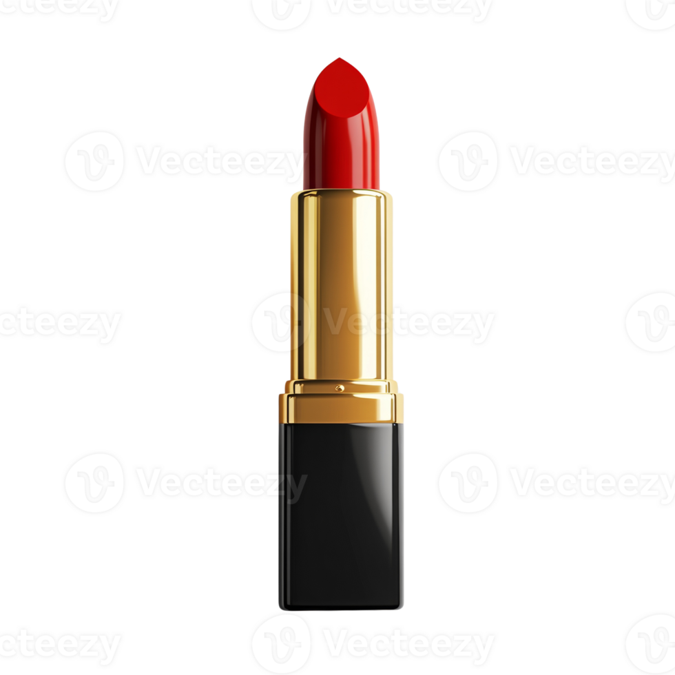 Classic Red Lipstick in Gold and Black Case png