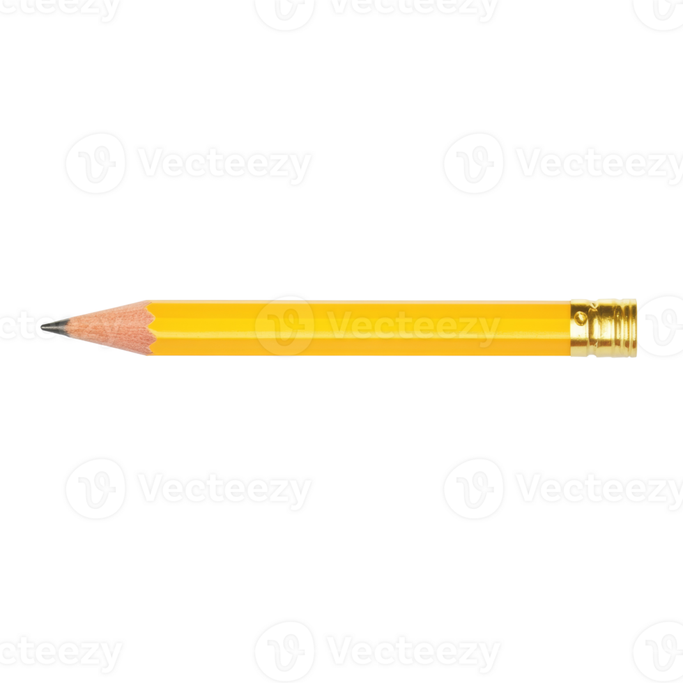 A Single Yellow Number Two Pencil With Eraser png