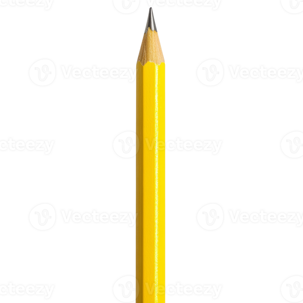 A Close Up View Of A Sharpened Yellow Pencil png