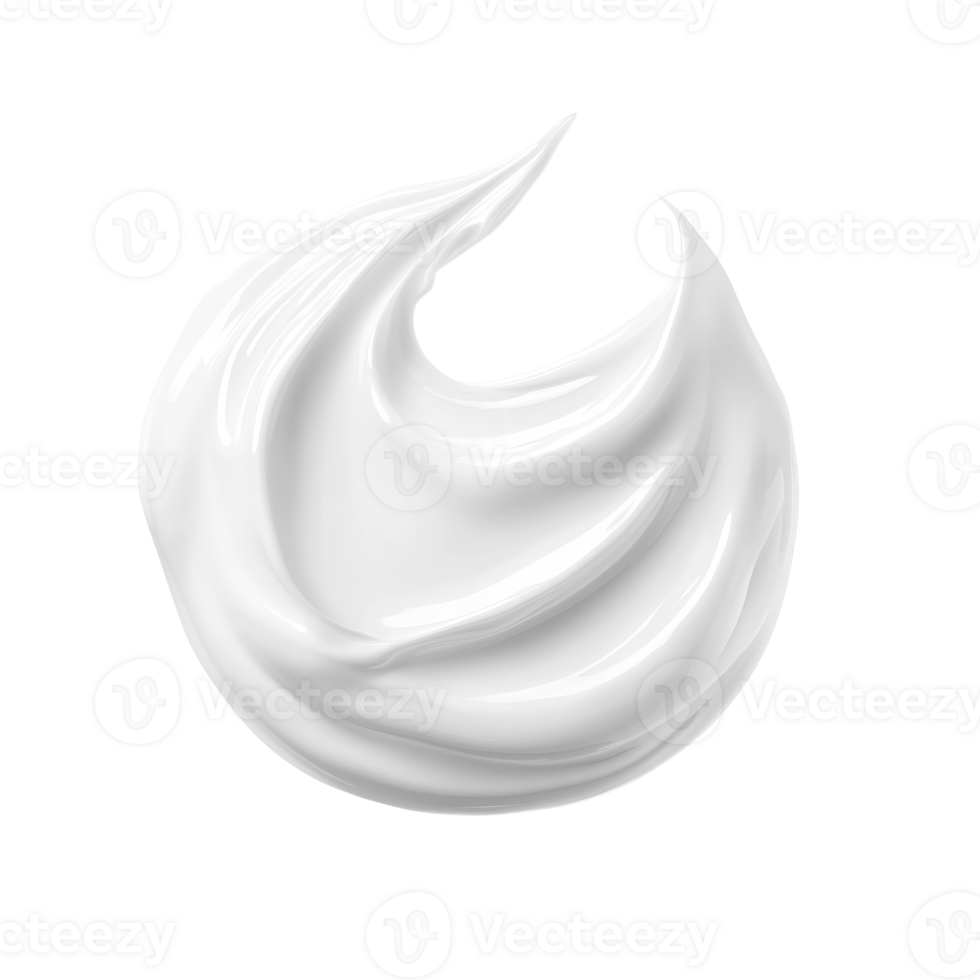 White Creamy Substance Swirled Smoothly Isolated png