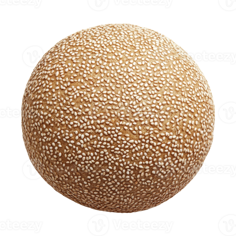 Sesame Seed Covered Round Bread Roll png