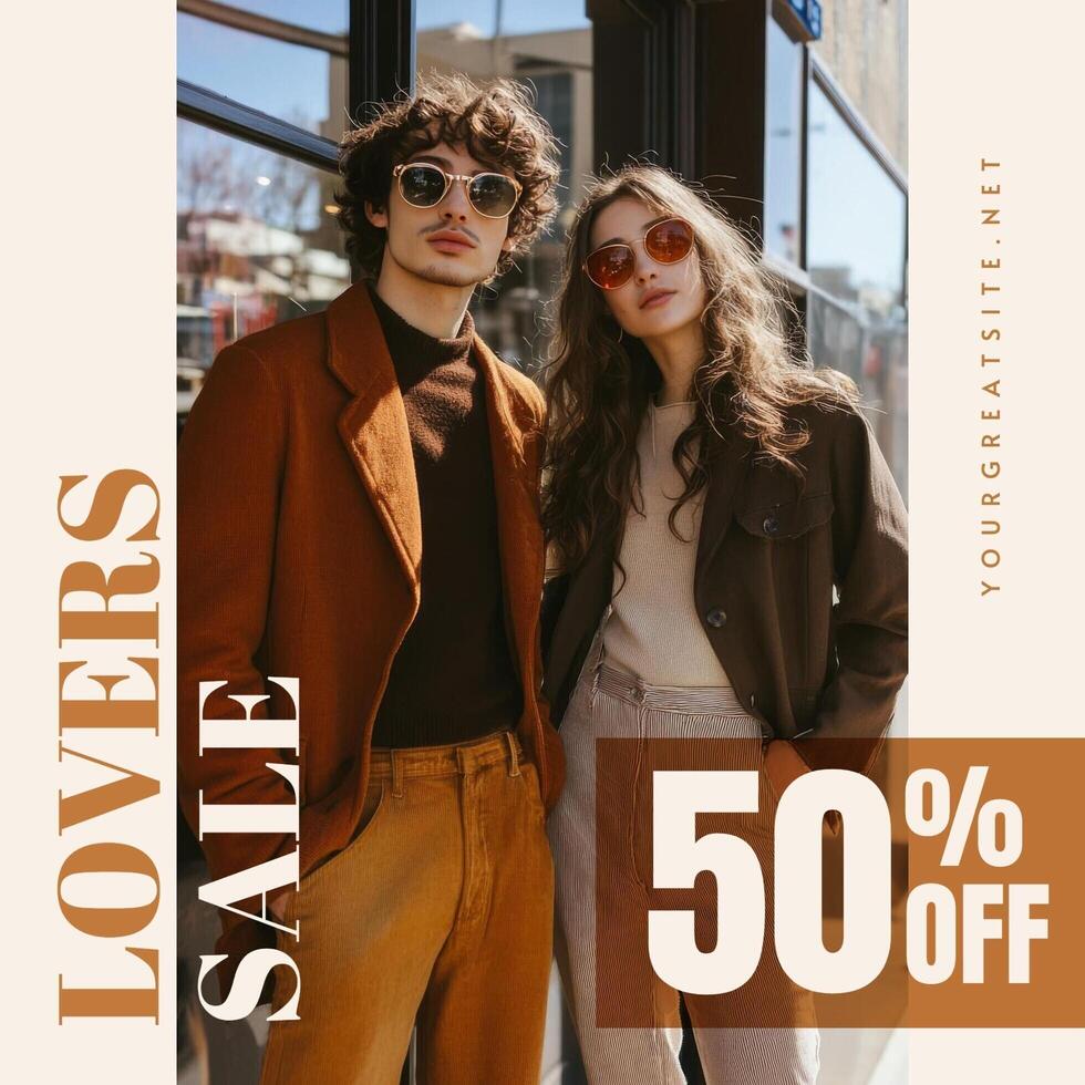 Lovers Sale Instagram Post template