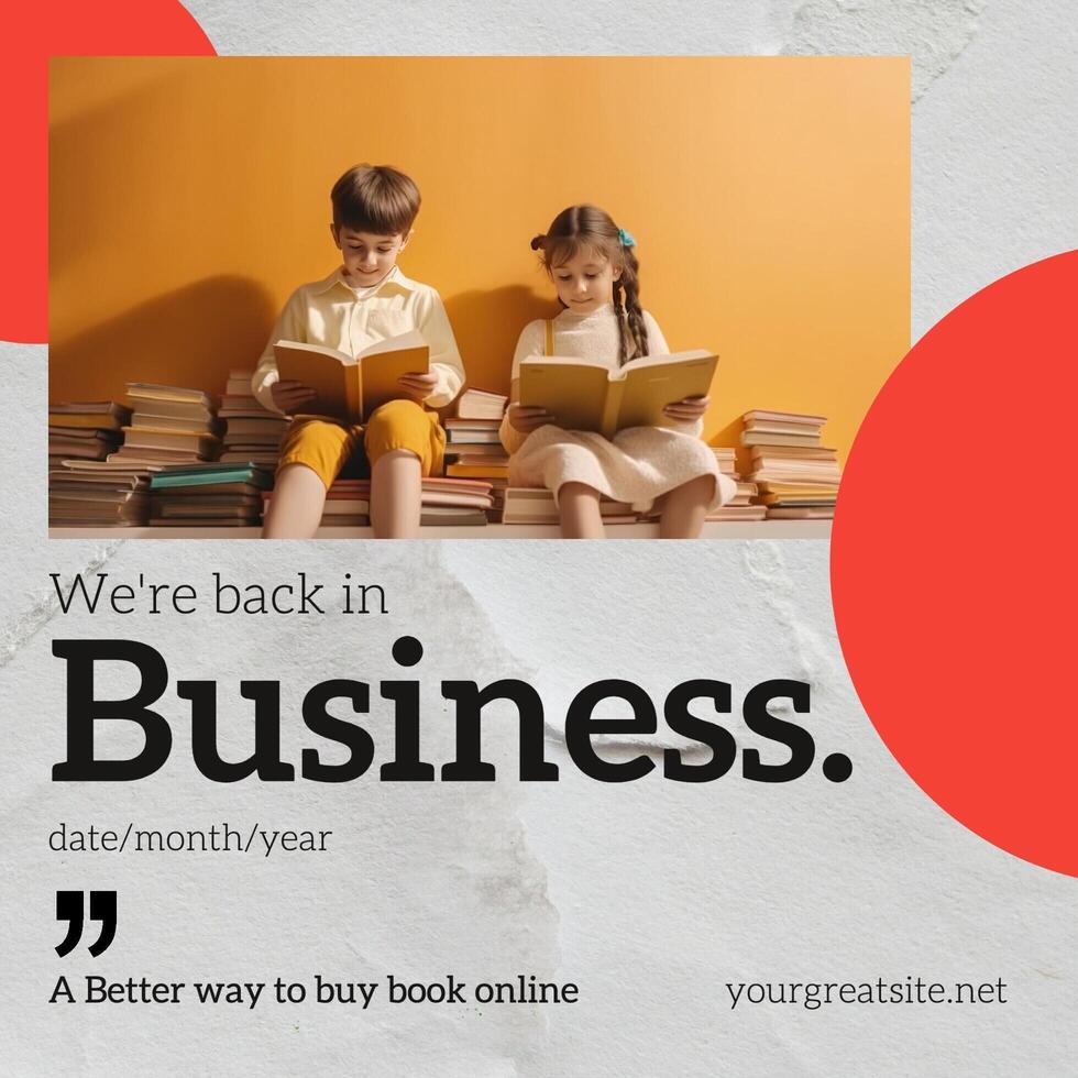 Book Online Store Business Reopen template