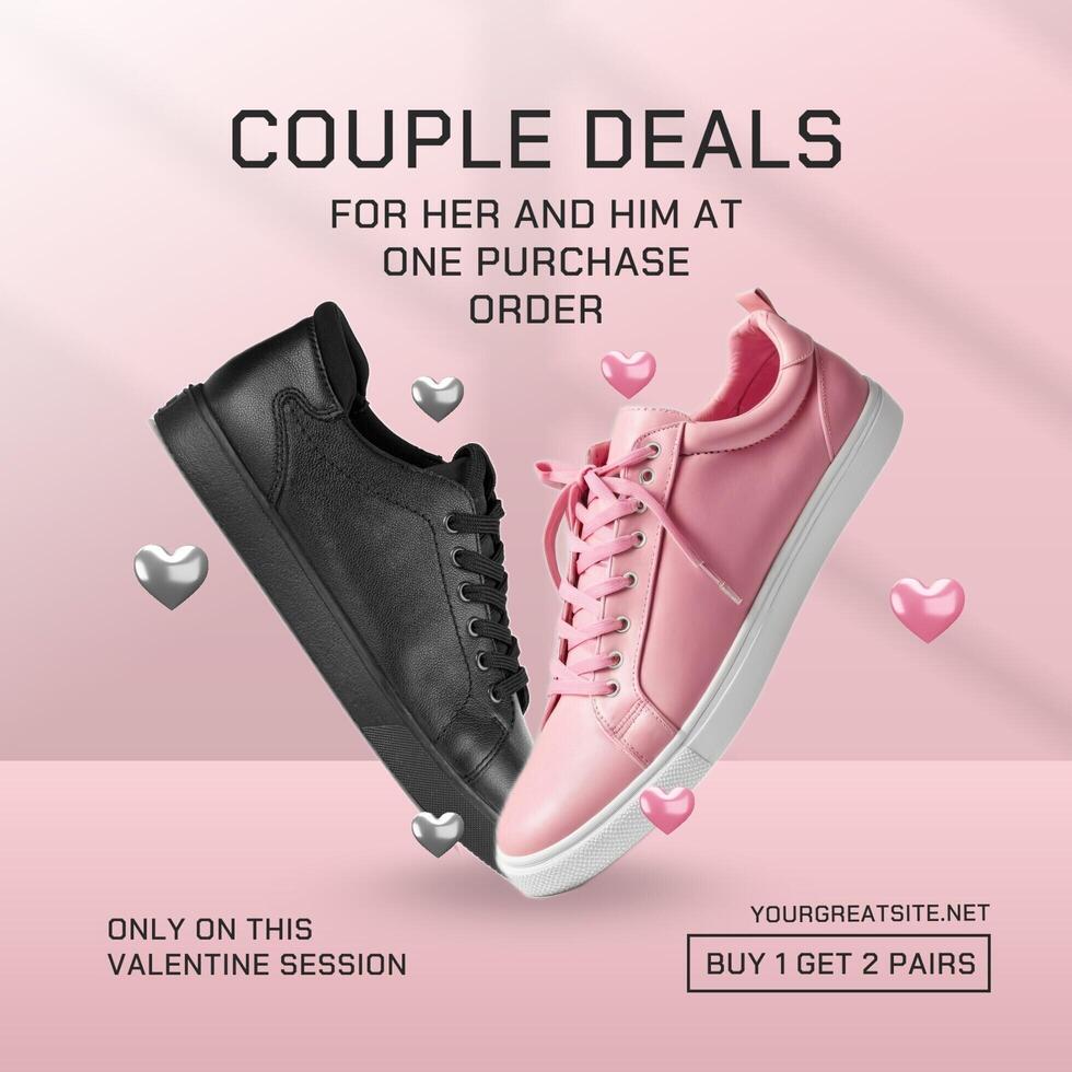 Shoes Couple Deals Sale Instragram Post Template