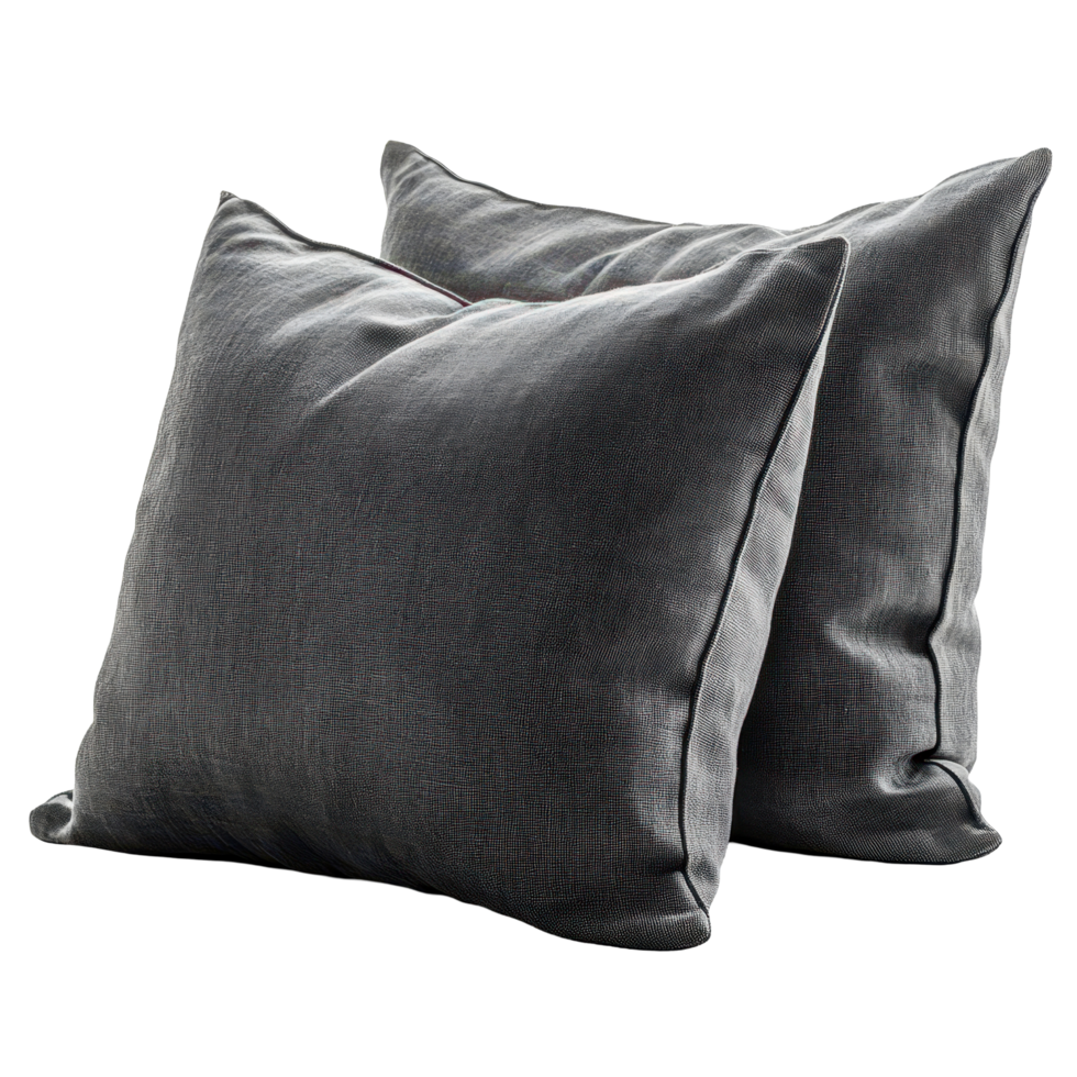 Soft decorative pillows in a modern living room setting, enhancing the cozy atmosphere during afternoon relaxation isolated on transparent background png