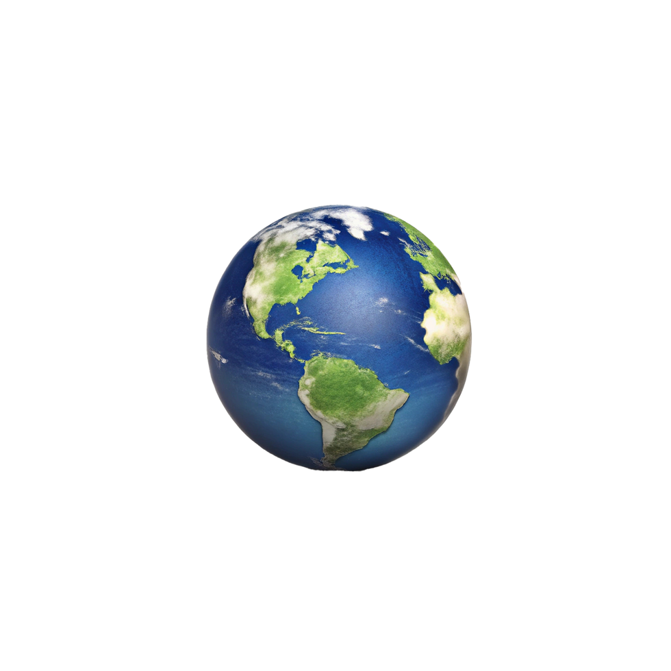 A Stunning 3D Render of Planet Earth Showing North and South America png