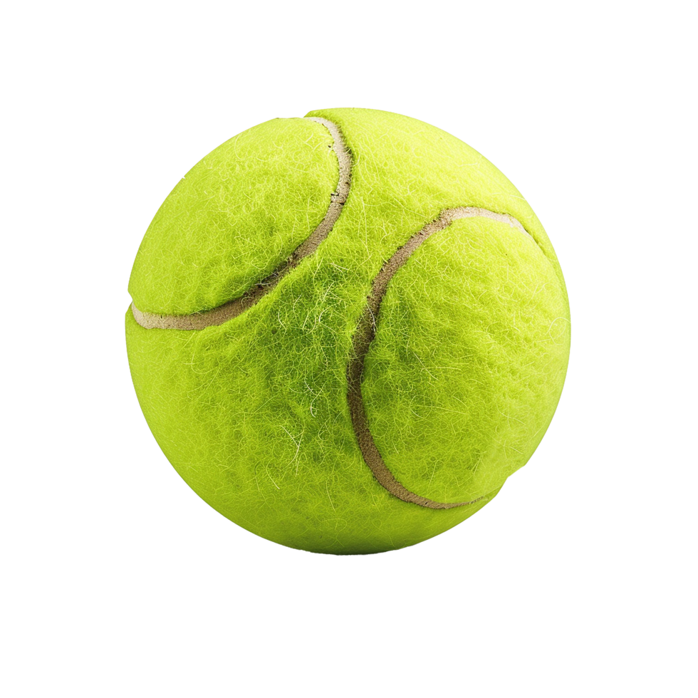 A Closeup View of a WellUsed Tennis Ball Showing Its Texture and Color png