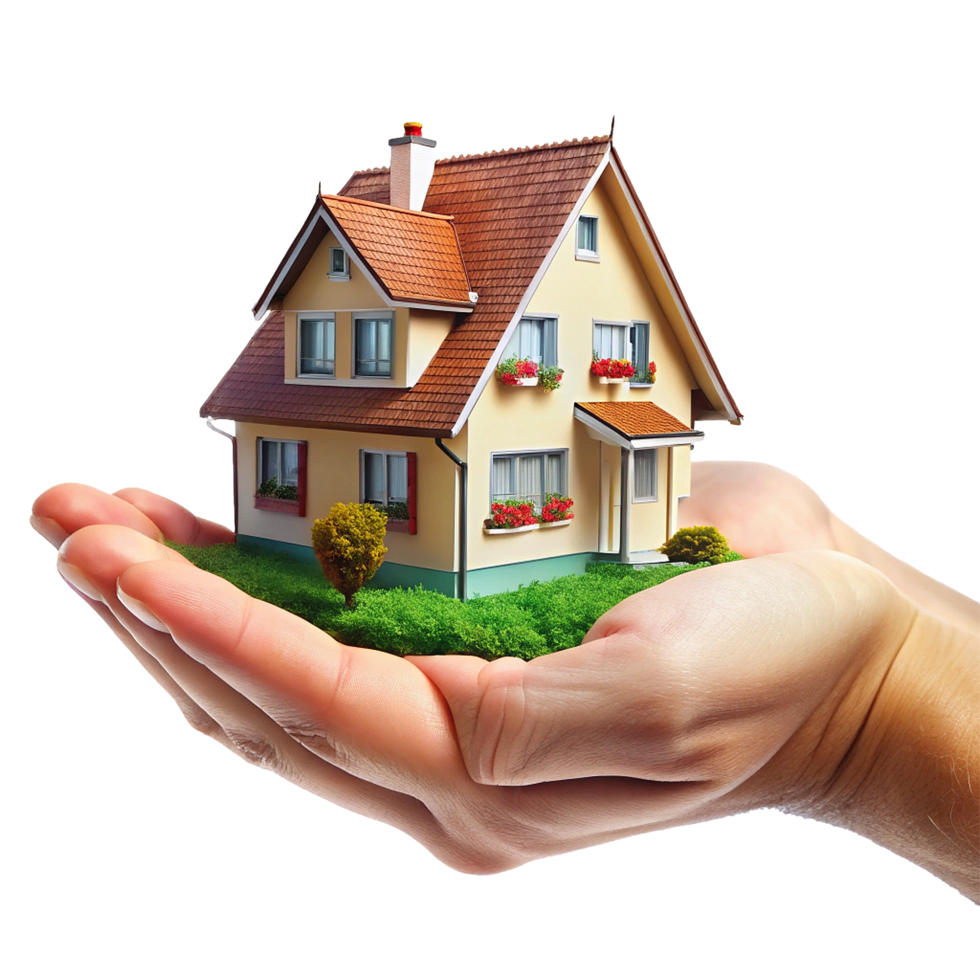 Dream House Safely Held in Caring Hands A Symbol of Home Ownership and Real Estate png