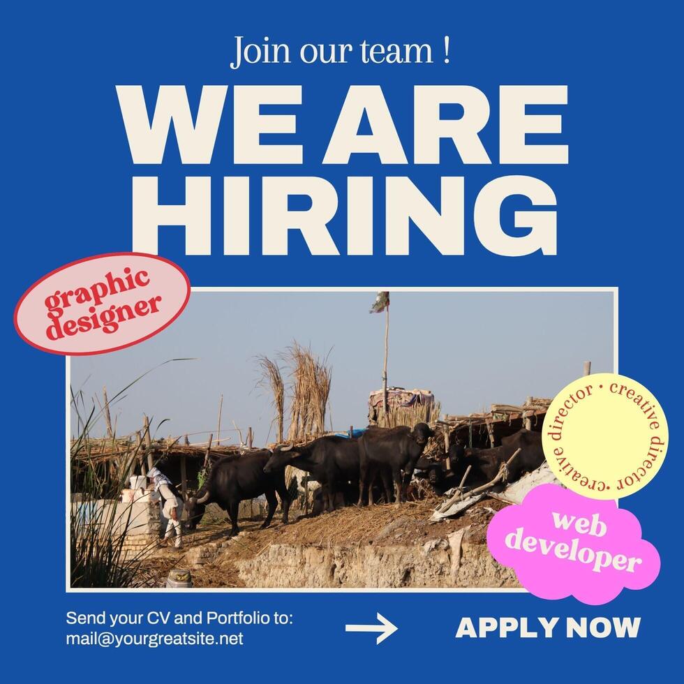 we are hiring linkedin post social media  template