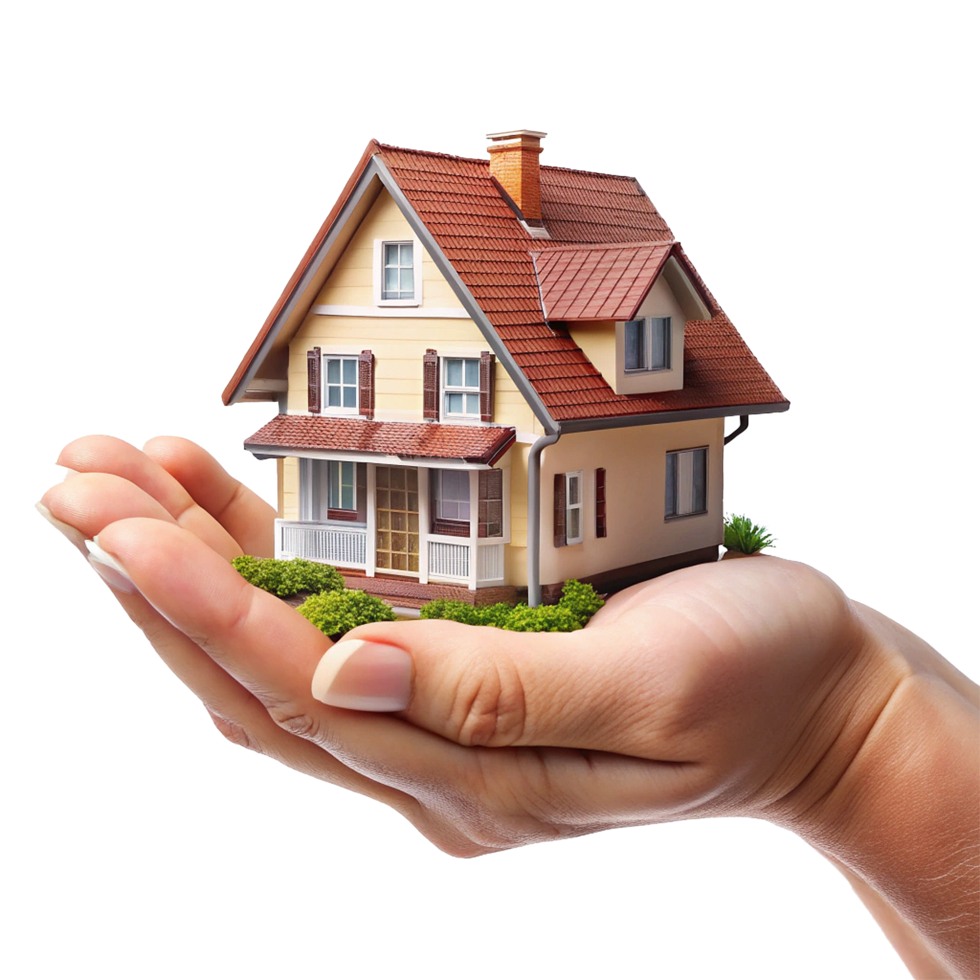 A Dream Home Safely Held in a Caring Hand Symbol of Real Estate Ownership and Security png