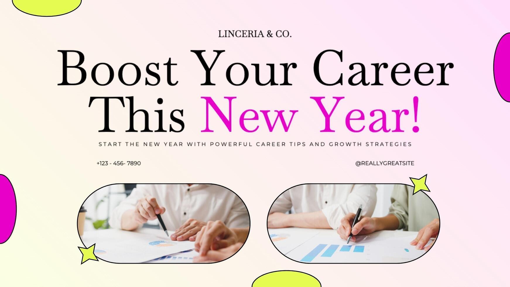 Mobile FB Cover - New Year Influencer Page Improve Career template
