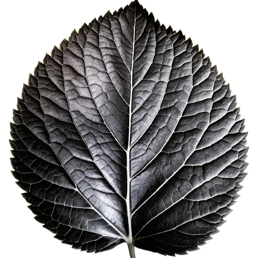 A Detailed Close Up of a Single Dark Leaf Vein Structure png