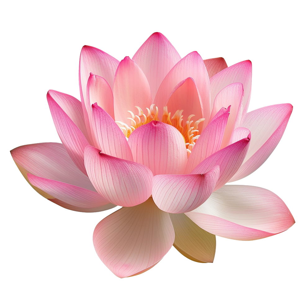 un maravilloso rosado loto florecer en lleno floración magnífico agua lirio flor png