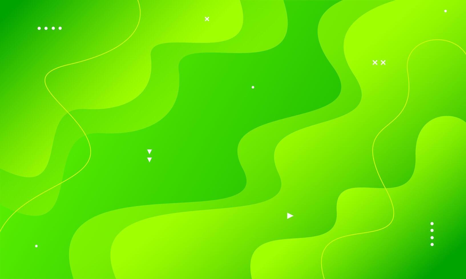 abstract green waves background vector