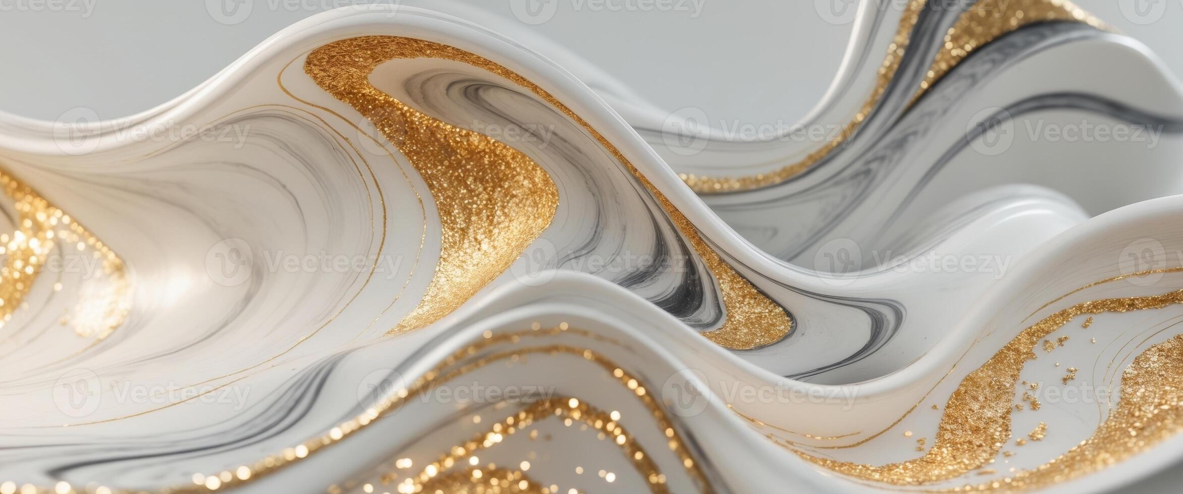 resumen arremolinándose mármol textura con dorado Brillantina acentos foto