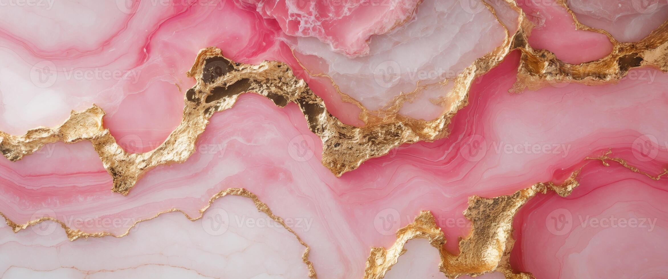 Abstract Pink and Gold Marble Texture Background photo