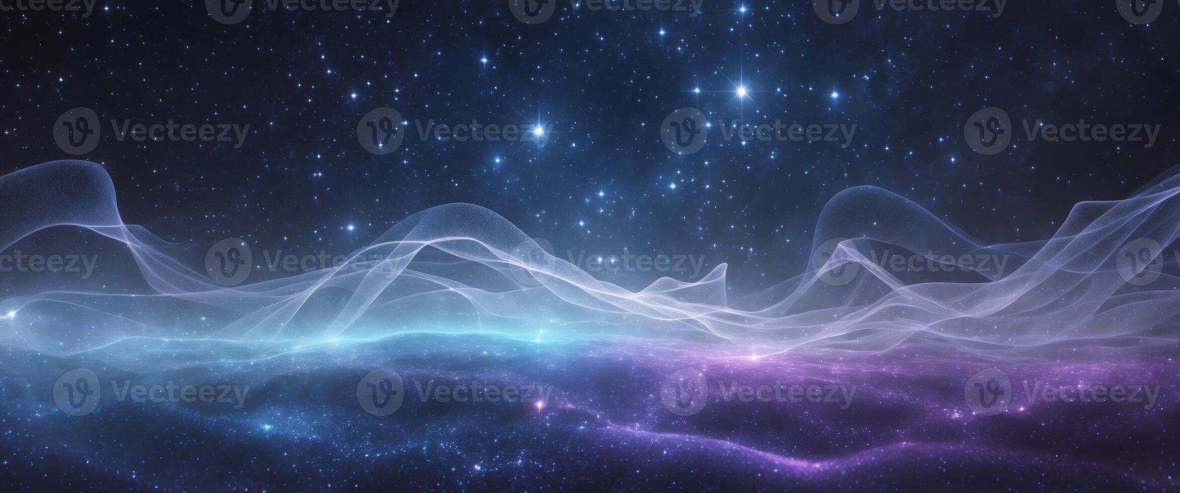 Cosmic galaxy with glowing stars and cosmic dust photo