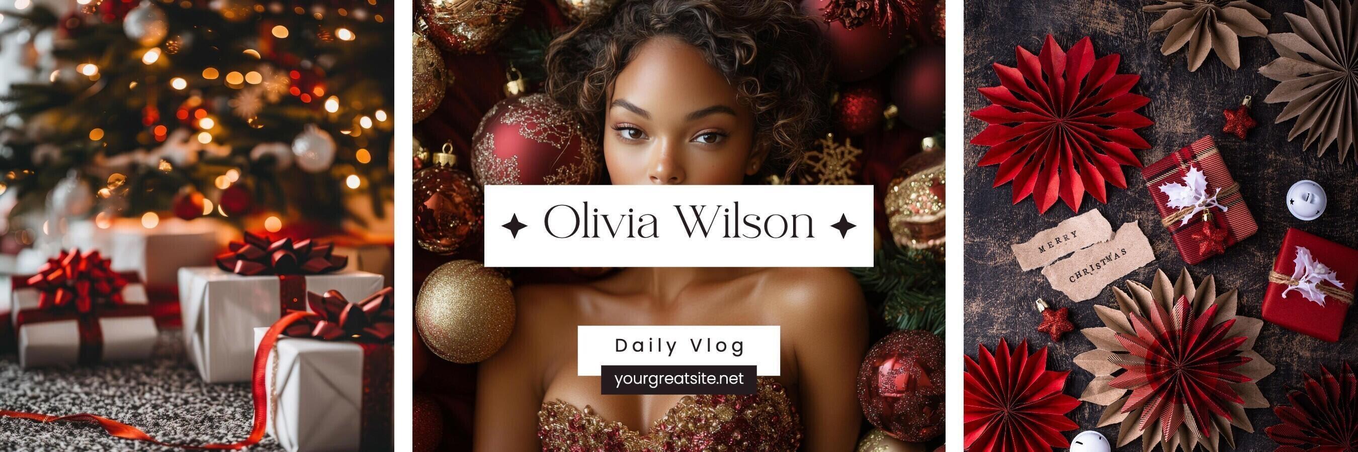 Influeancer Header Christmas Theme  template