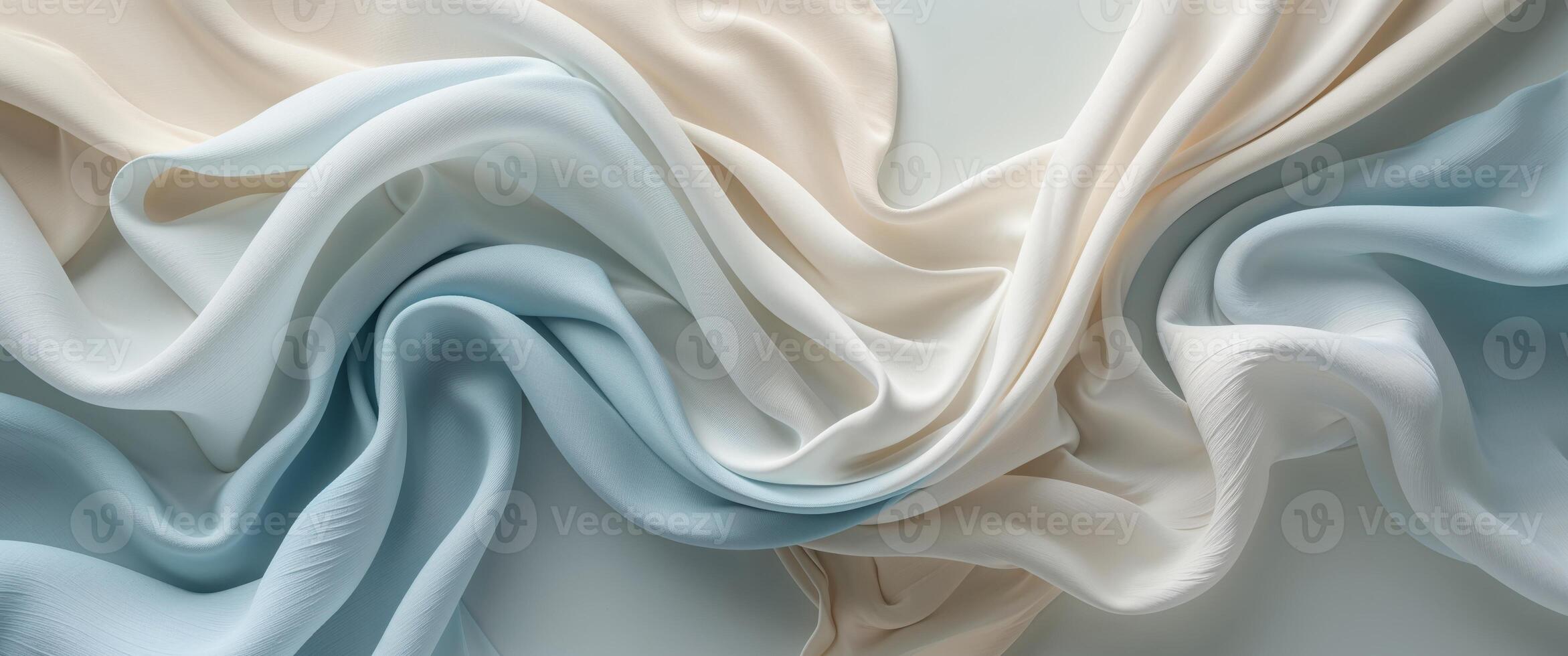 Flowing silk textures abstract design digital art soft color palette aesthetic view visual concept for decor. photo