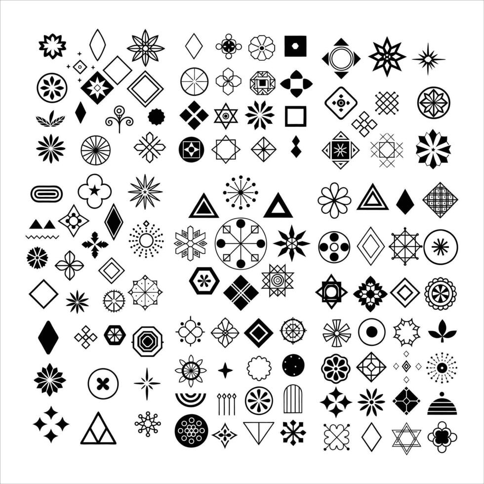 abstract geometric Design Element Silhouette. vector