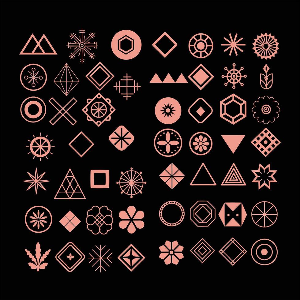 modern geometric Design Element Silhouette. vector