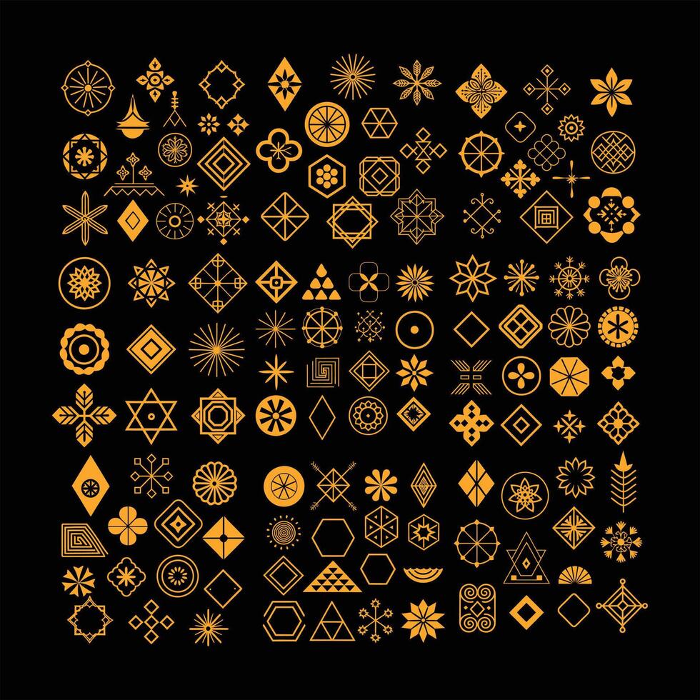 modern geometric design element set. vector