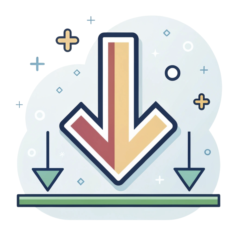 Download icon with arrow pointing down png