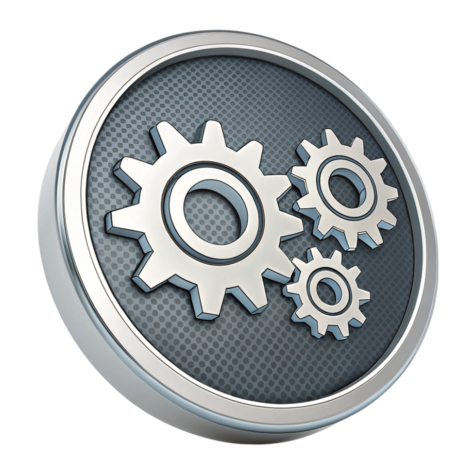 A button with gears on it png