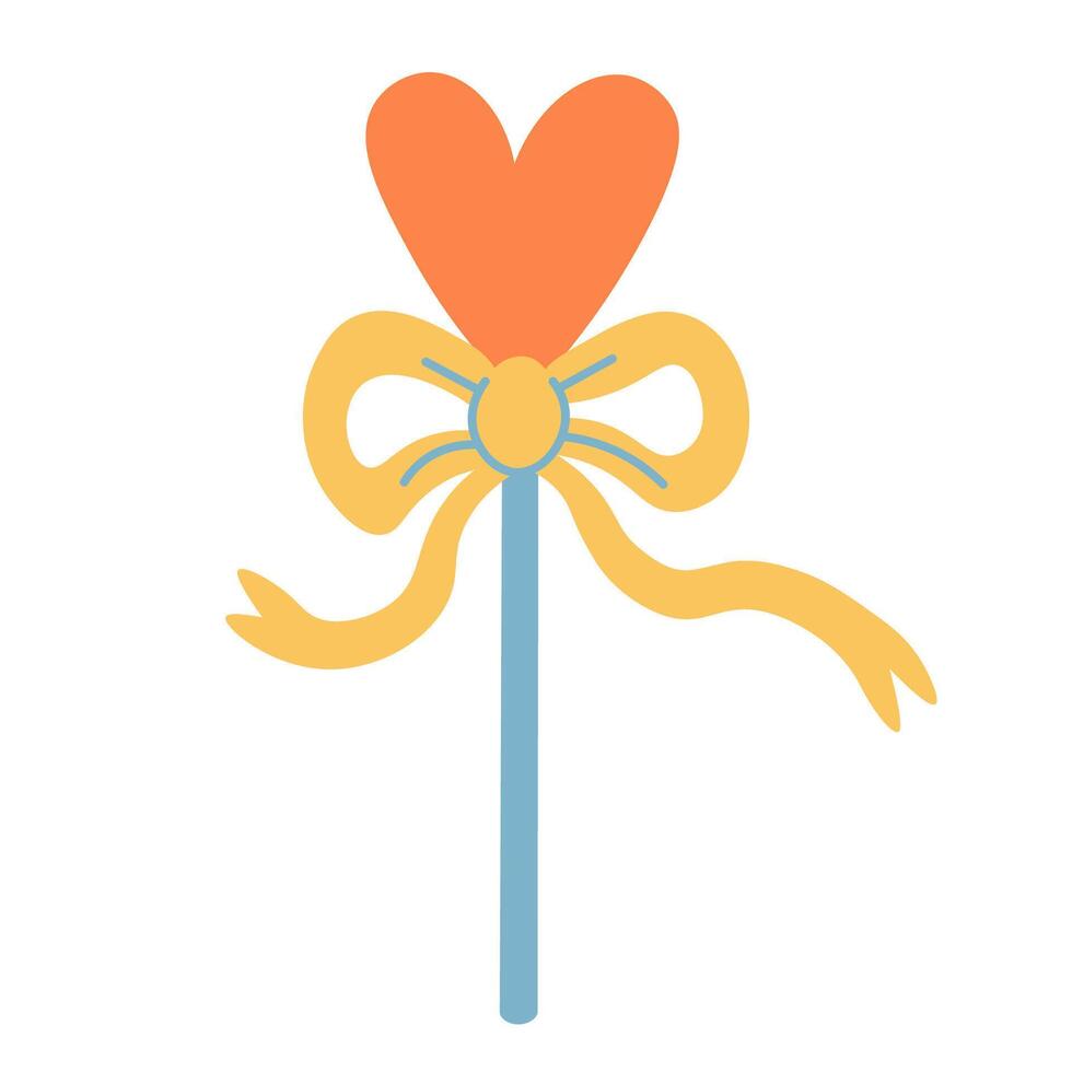 colored heart shape candy in doodle style. vector