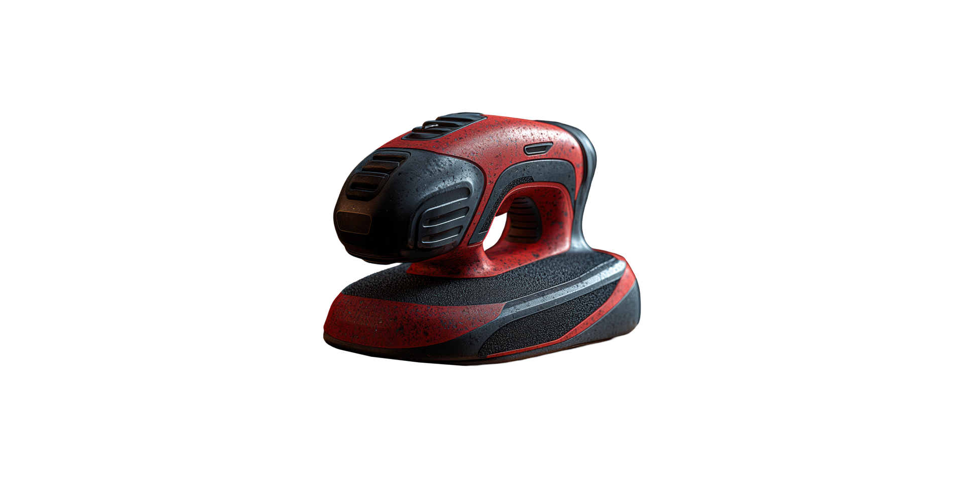 Red and black power sander isolated on transparent background png