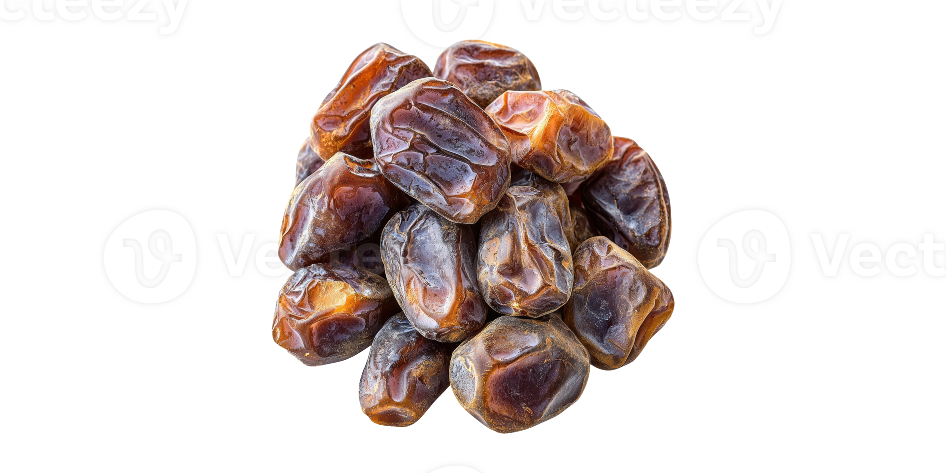 Heap of dates isolated on transparent background png