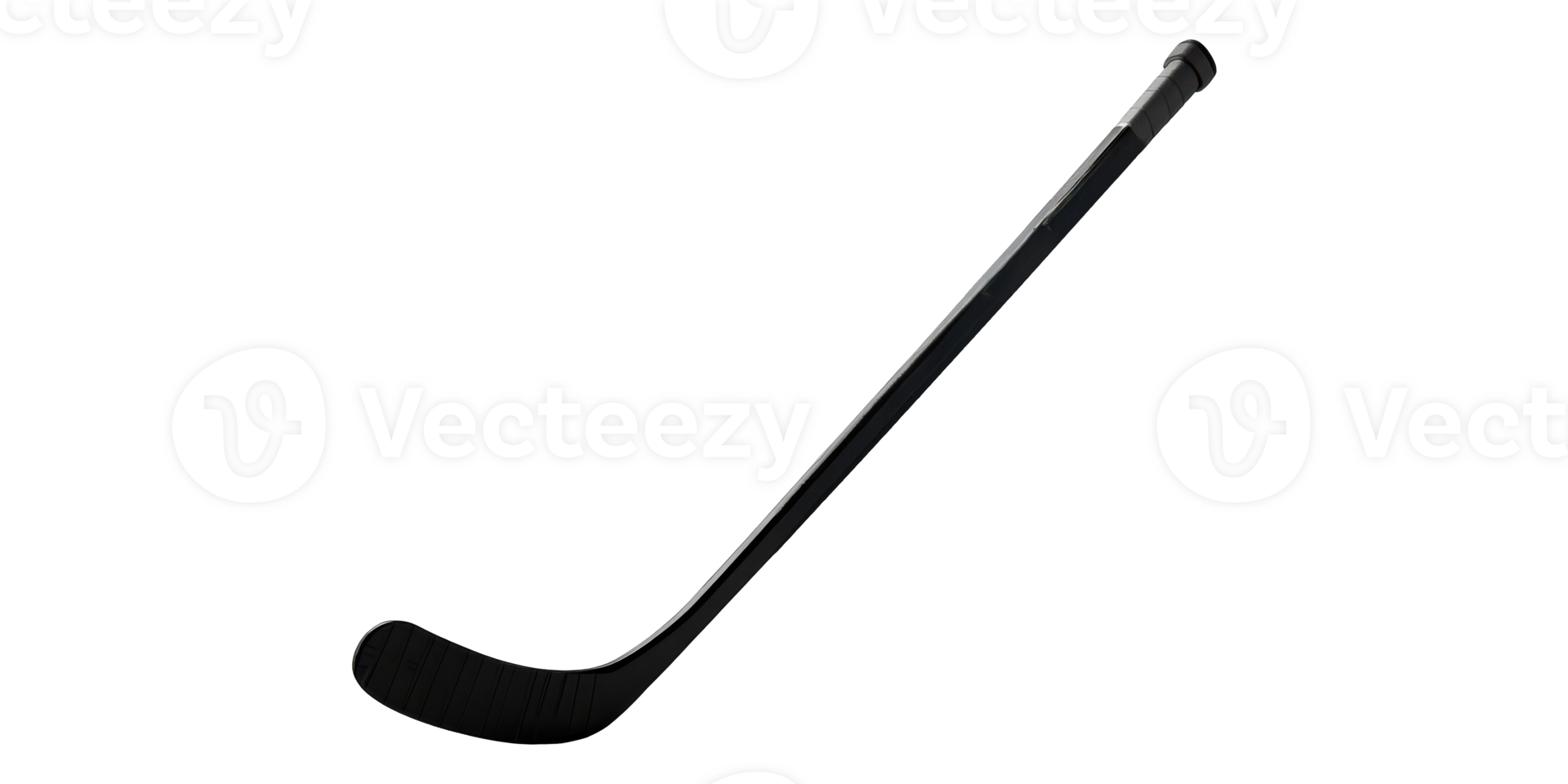 Black hockey stick isolated on transparent background png