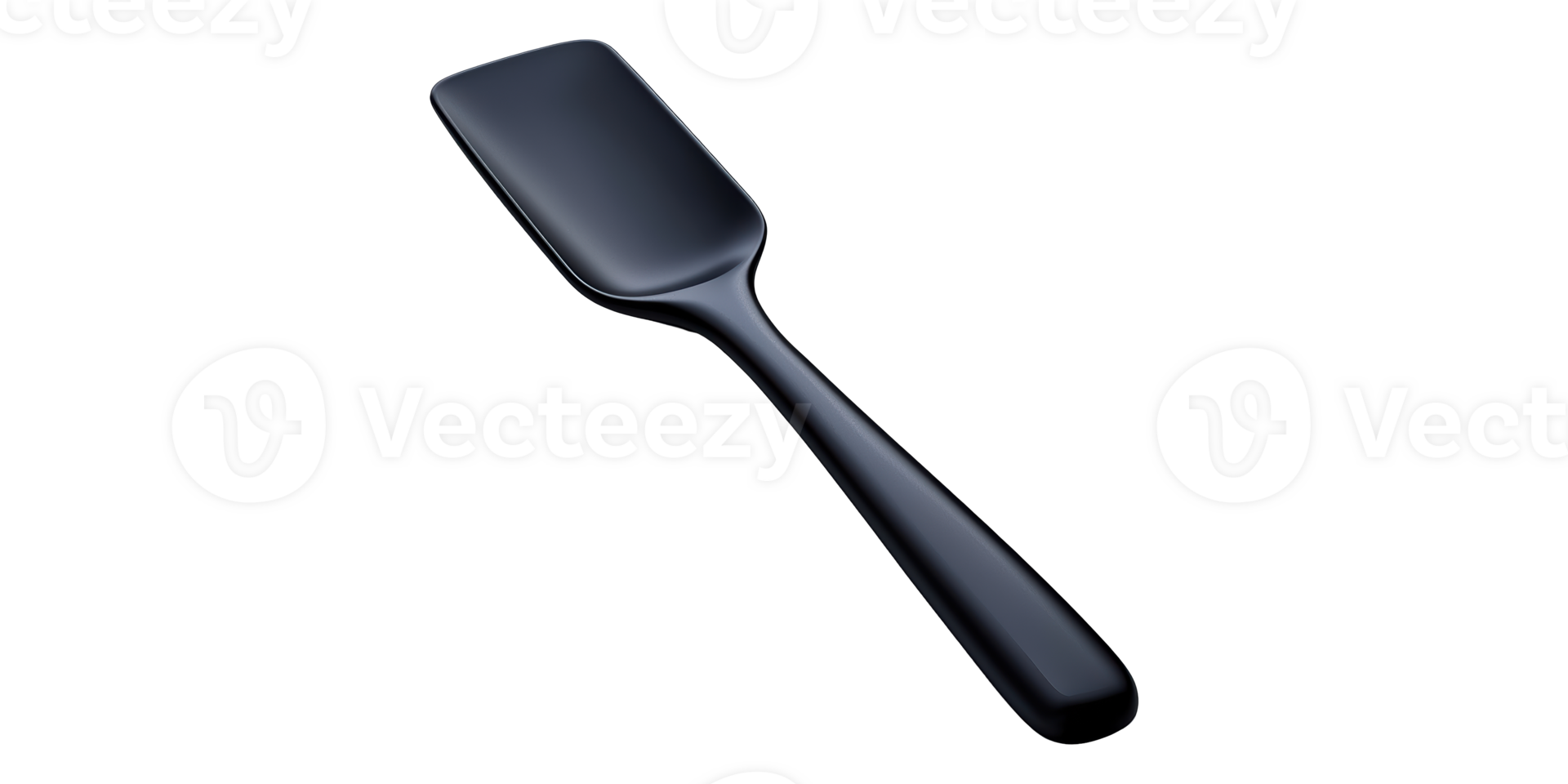 Black spatula kitchen utensil isolated on transparent background png