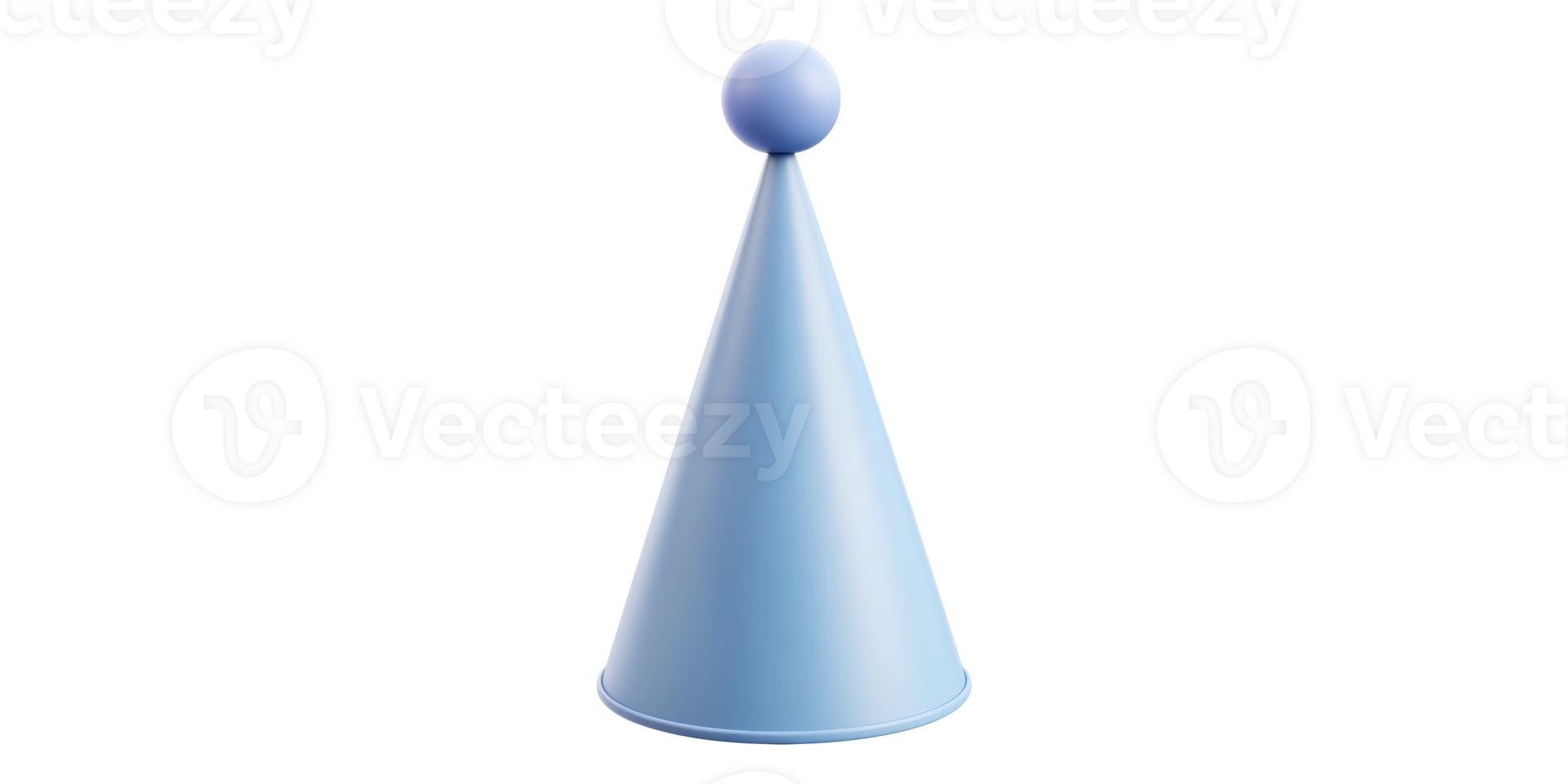 Blue Birthday Cap Isolated on Transparent Background png