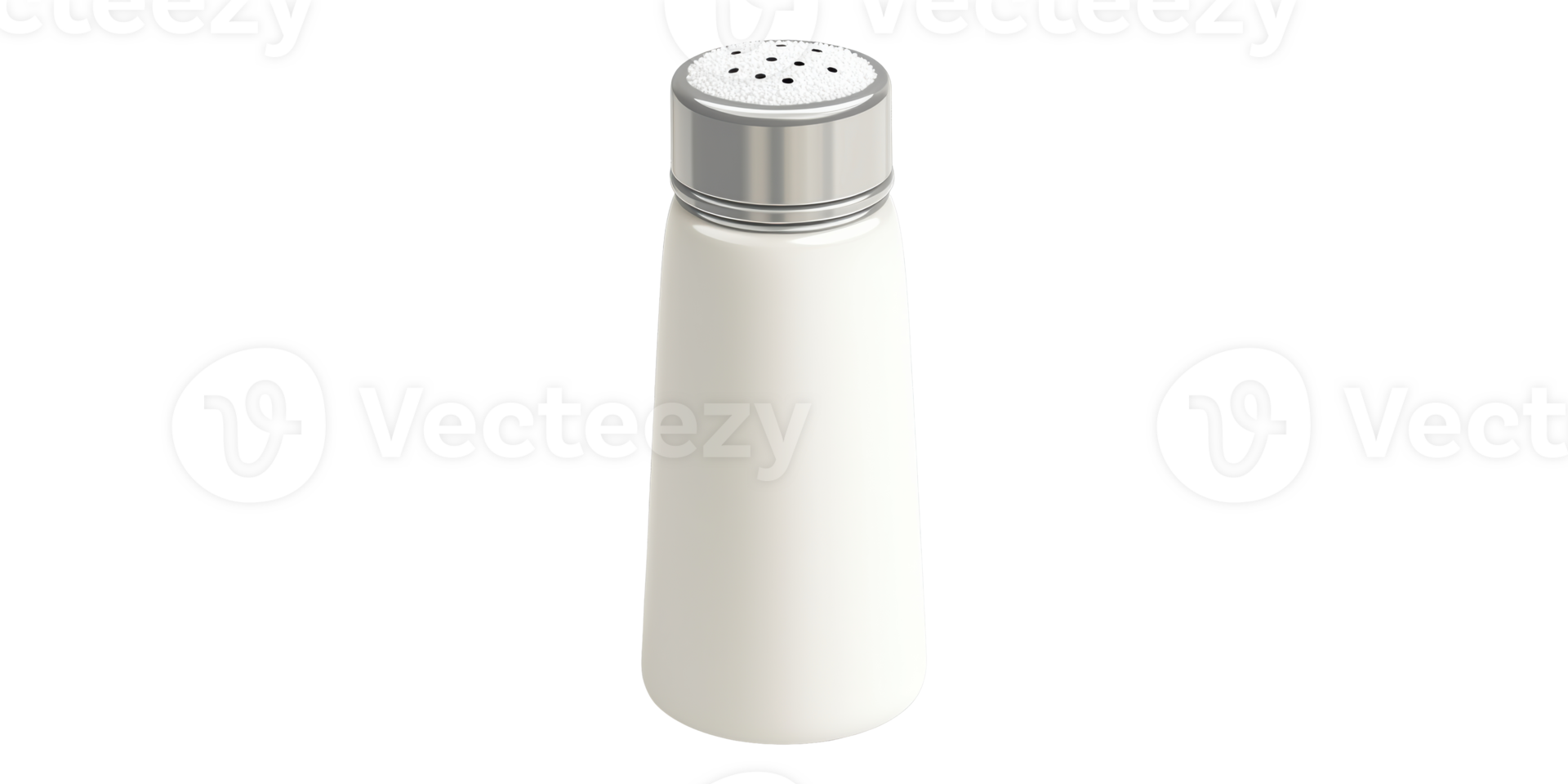 Stainless steel salt shaker isolated on transparent background png