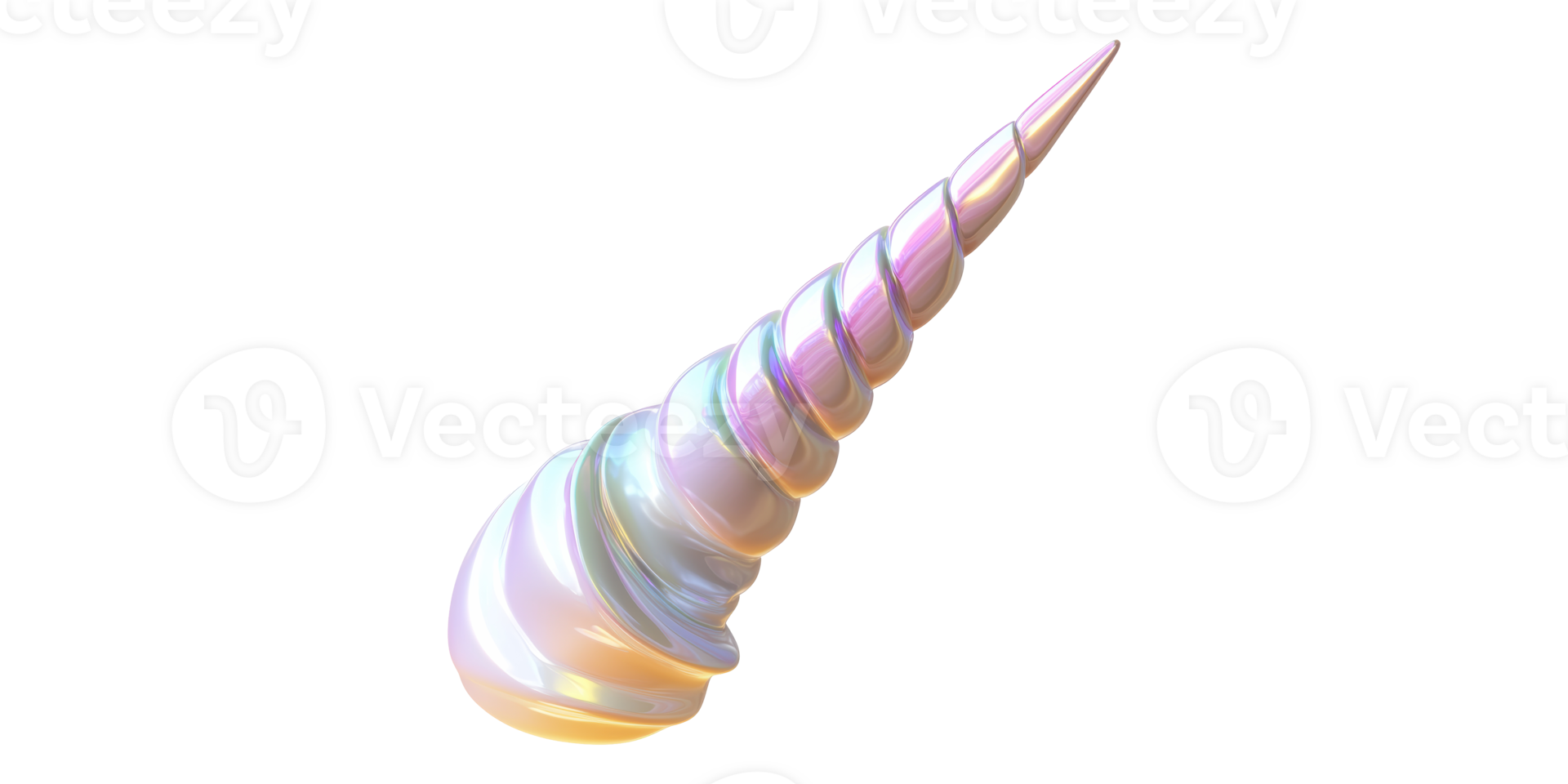 Shiny spiral seashell isolated on transparent background png