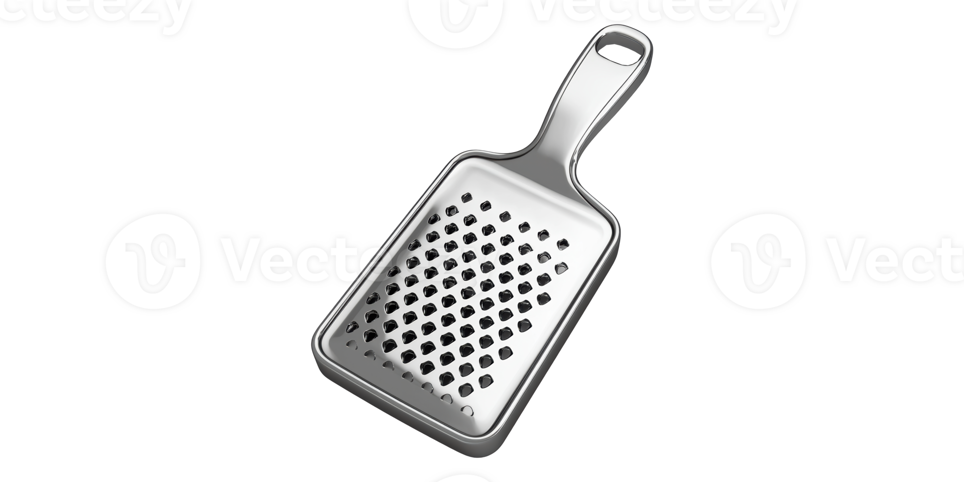 Silver metal grater kitchen tool isolated on transparent background png