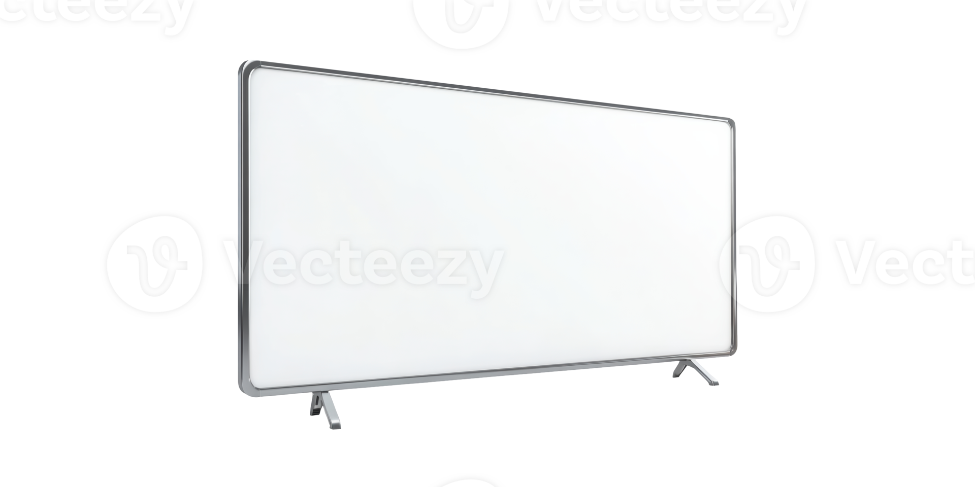 Modern whiteboard isolated on transparent background png