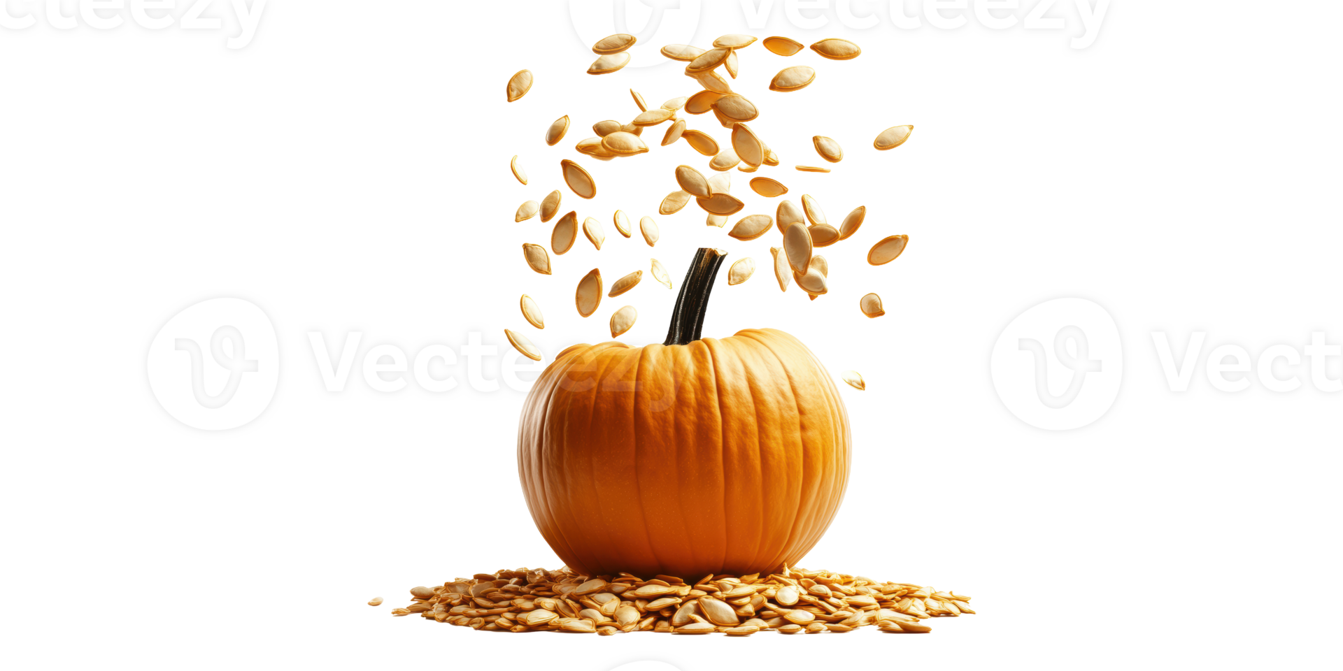 Pumpkin with Seeds Isolated on Transparent Background png