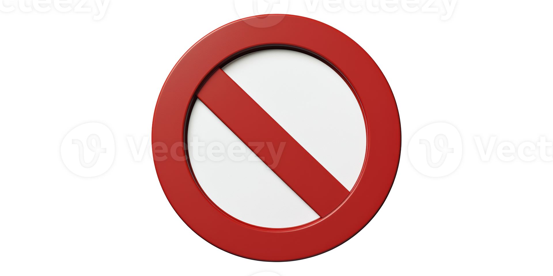 Red no entry sign isolated on transparent background png