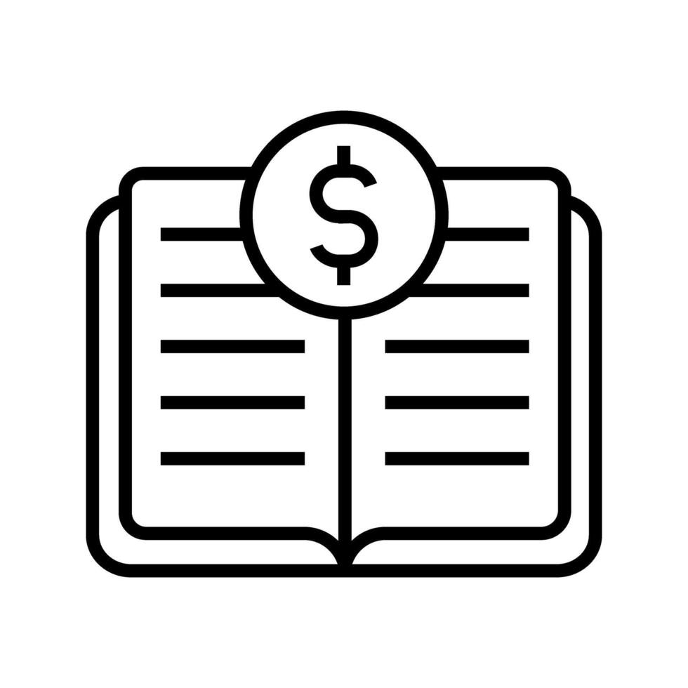 illustration of book with money icon vector
