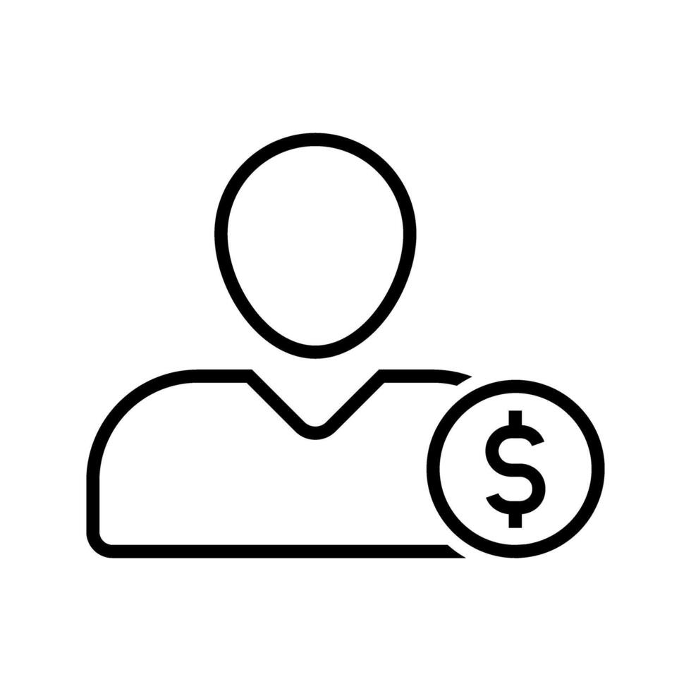 a person with money icon vector