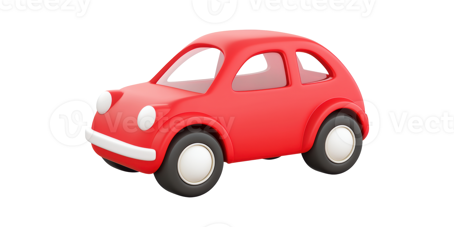 Red toy car isolated on transparent background png